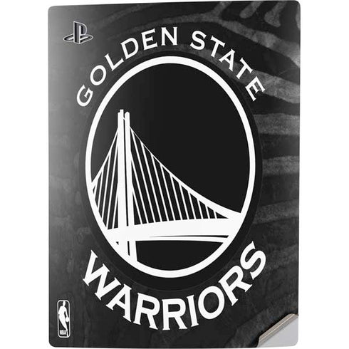 NBA Golden State Warriors Black Animal Print PS5 Digital Edition Console Skin